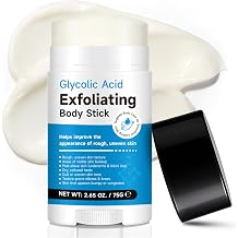 Glycolic Acid Exfoliating Body Stick for KP & Strawberry Legs, AHA 7% + BHA 0.5% Body Exfoliator for Rough Bumpy Skin, Underarms, Bikini Line & Ingrown Hair, Shea Butter Moisturising Balm 75g