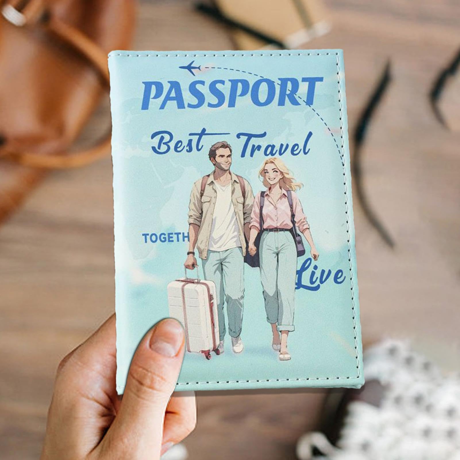 Copertura del passaporto, copertura del passaporto per viaggi -Viaggio del detentore del passaporto,Tasto per le carte di carta di credito del portafoglio impermeabile tasca per uomini per uomini cop