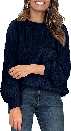 PRETTYGARDEN Fall Sweaters for Women 2025 Fashion Long Sleeve Casual Ribbed Knit Winter Clothes Pullover Jumper Tops