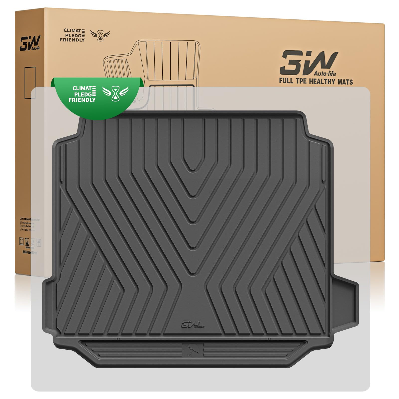 3W Boot Liner Fit for BMW X5 2019-2026 G05, Recyclable Premium Heavy Duty Trunk Mats for All Weather, Pet Dog Friendly Car Boot Cover Accessories X5 Mats (Not for Hybird & Air Suspension)