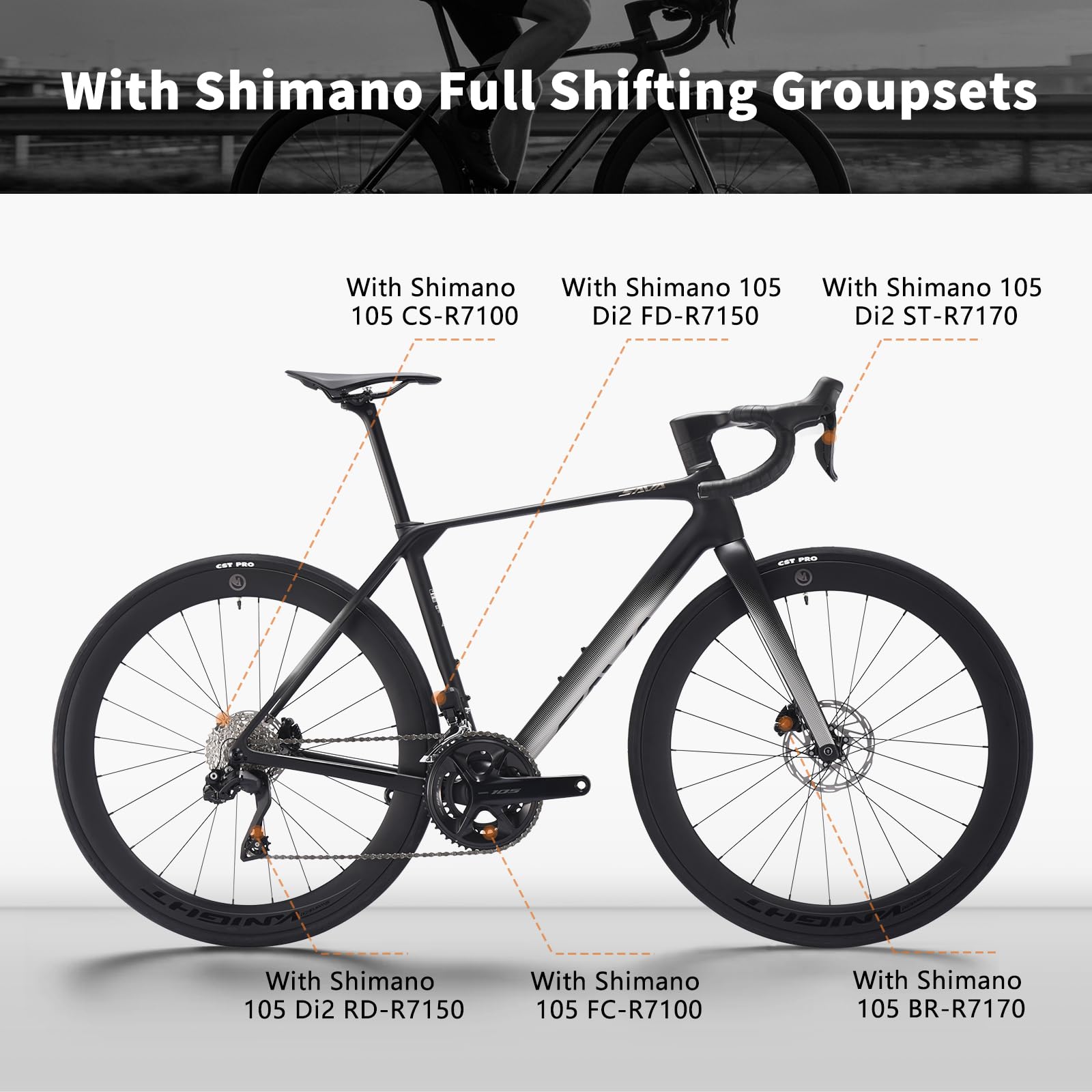 Amazon | SAVADECK 2026 SLR7 カーボンロードバイク – シマノ 105 Di2
