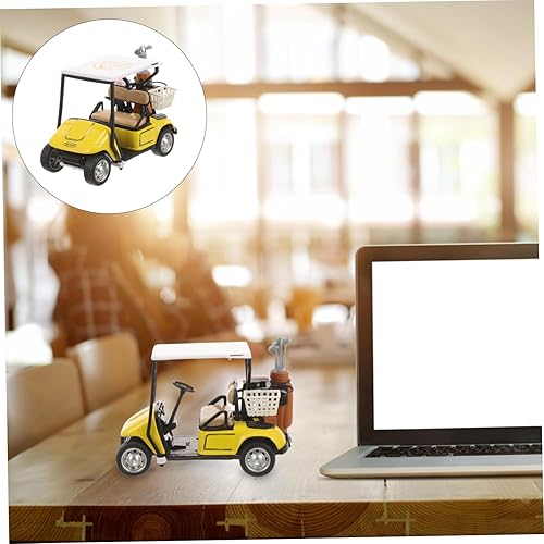 Miniatura 7 de Kisangel Carrito de golf Modelo de carrito de golf de mesa Decoración Ojo Coordinación Vehículos Modelo Fundido a presión Juguetes Carrito de Golf