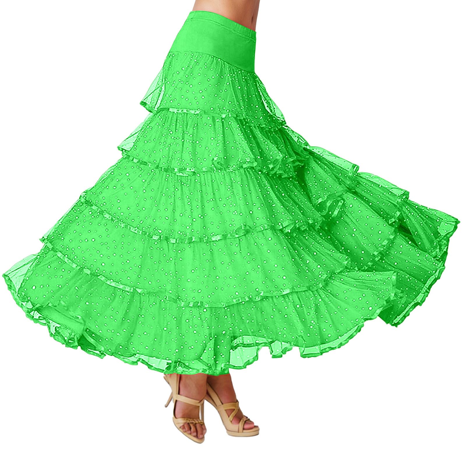 Falda de baile moderna para lucir en certámenes de estándares de baile 5