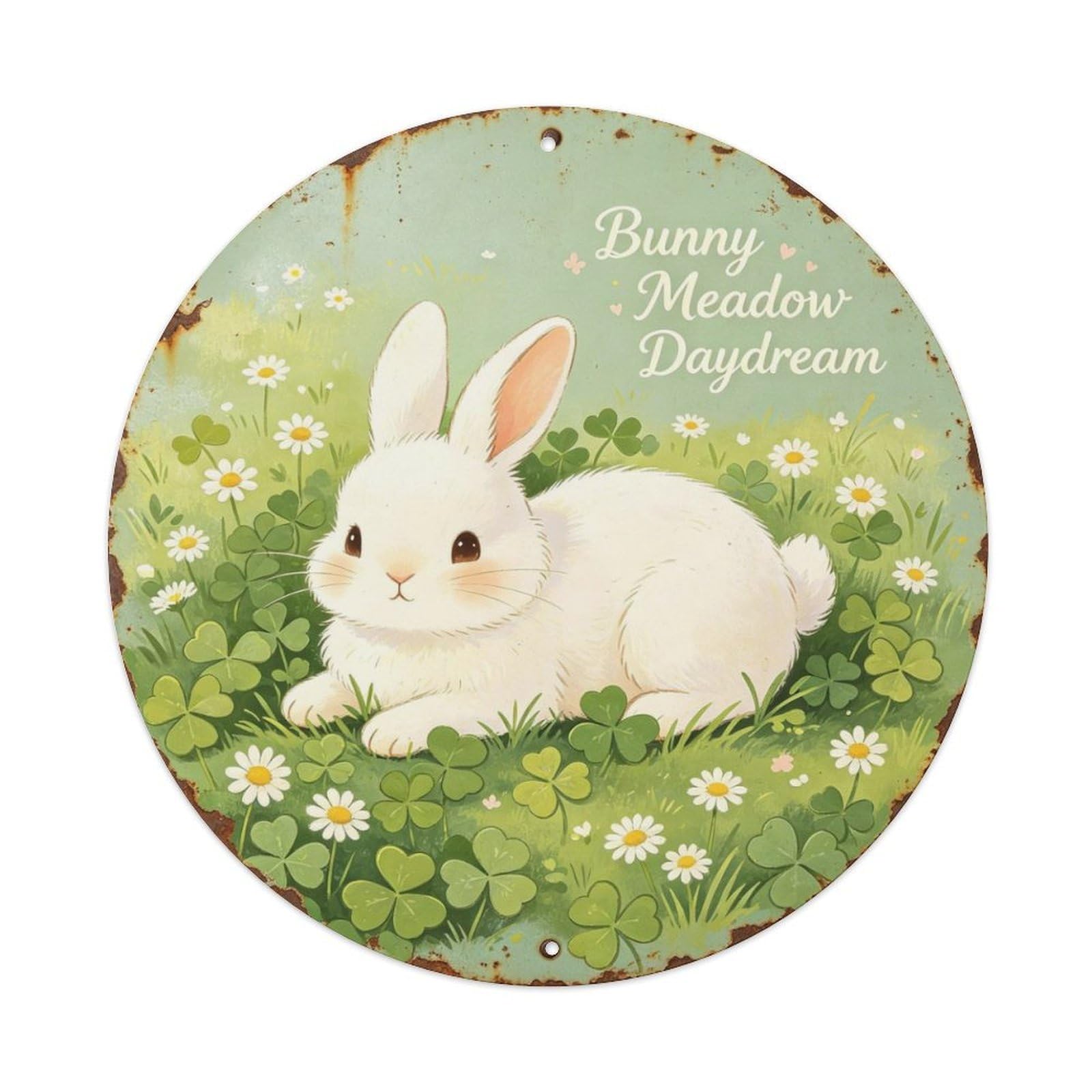 Bunny Meadow Daydream Metal Tin Sign Plaque