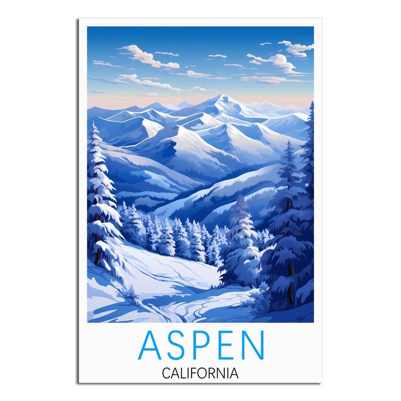 EZMLFA DIY Diamond Painting,Aspen Colorado 5D Diamond Art DIY Cross Stitch Crystal Rhinestone Embroidery Pictures Craft for Home Wall 30x40cm