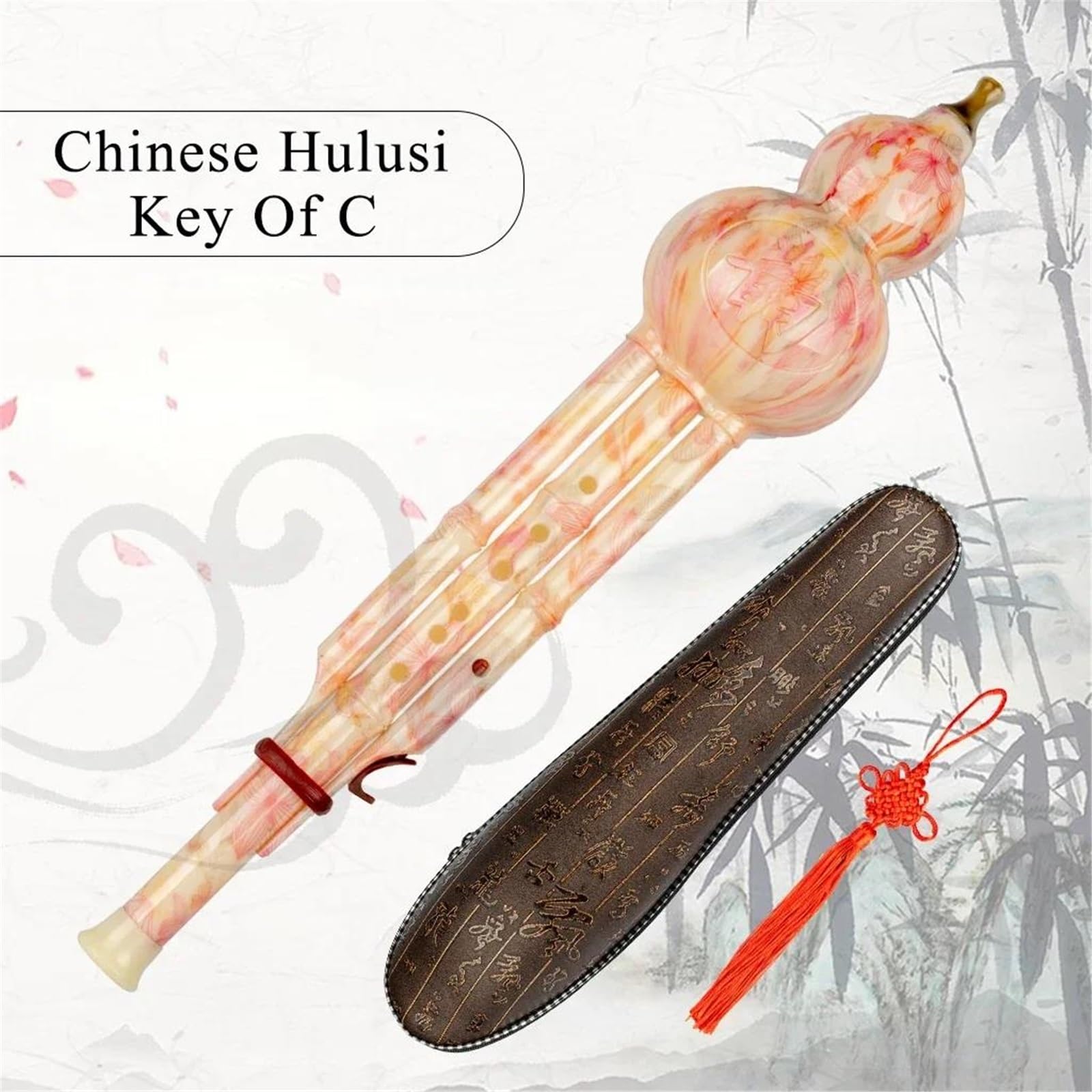 Clave De C Hulusi Instrumento Musical Tradicional Chino ABS Flauta De Calabaza Curcubit Instrumento Étnico Con Funda Protectora
