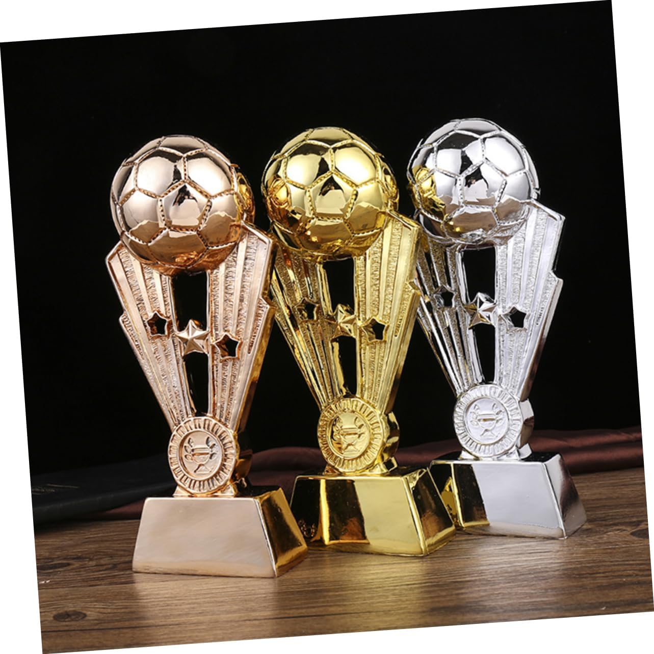 Plating Resin Football Trophy Bronze Soccer Team Award for School Office and Kindergarten Award Trophy