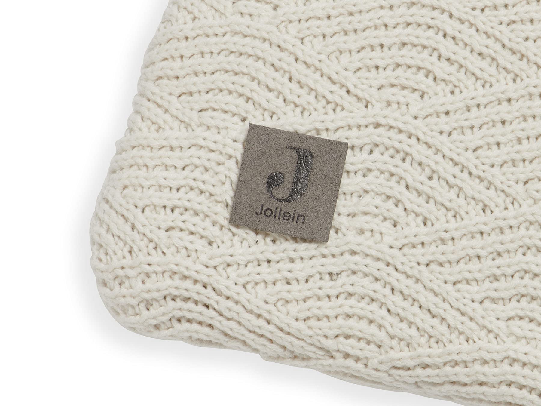 Jollein baby ledikantdeken100x150 cm River knit cream white/coral