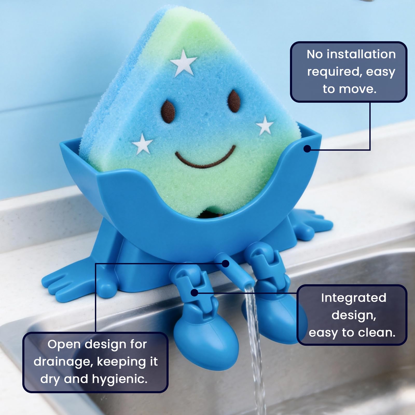 Cute Cartoon Sponge Holder - Brighten Your Sink! -2 Cute Cartoon Sponge Holder - Brighten Your Sink! -2