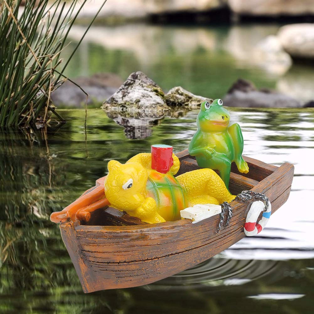 Décoration Flottante Grenouille En Résine Pour étang Ou Bassin - Statue Amusante, Résistante Aux UV - Pour Jardin, Terrasse, Extérieur