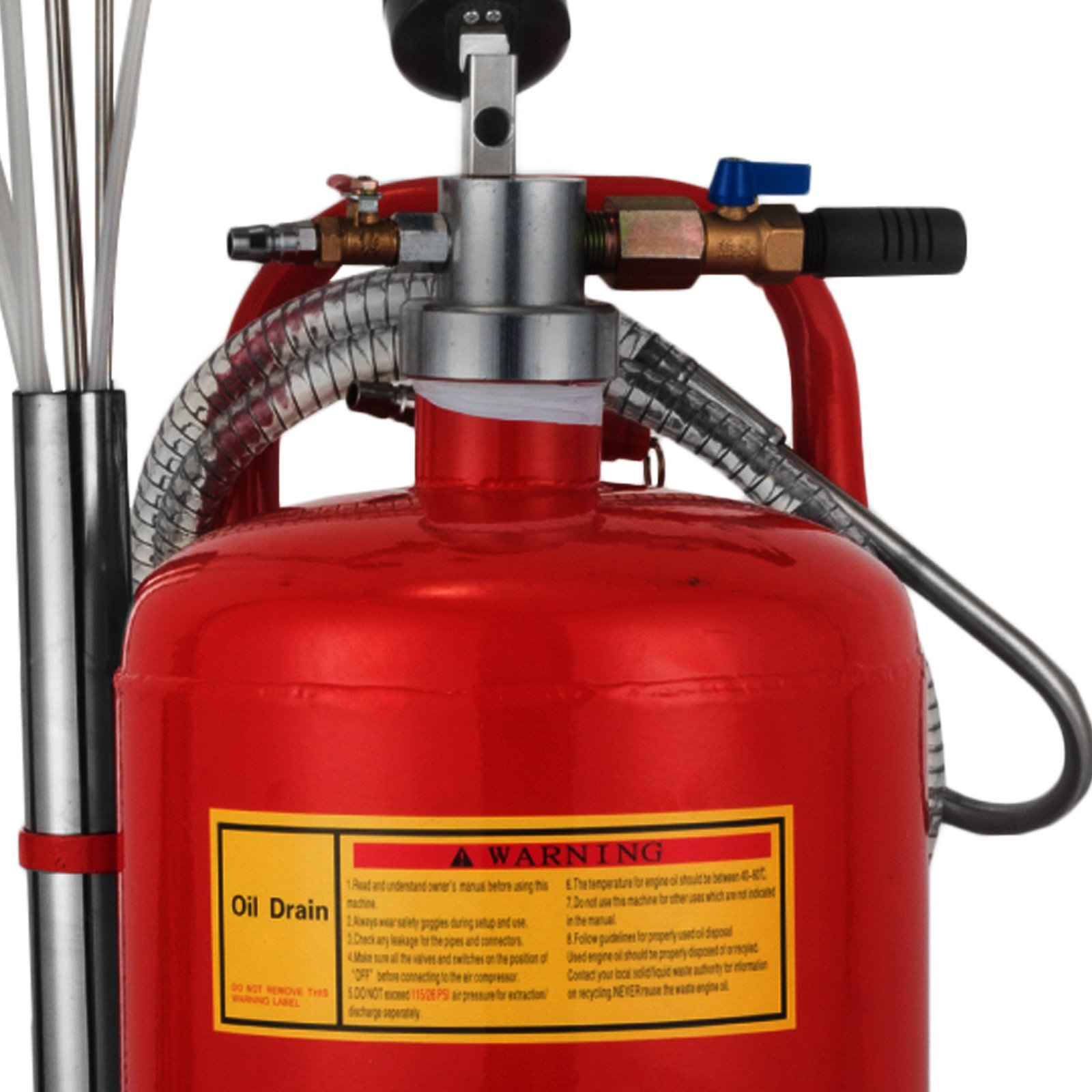 BananaB Extractor de aceite 5 galones/22,7 litros de aceite Garaje Extractor de drenaje Tanque de drenaje Intercambiador de aceite Vacío Líquido Extractor Bomba Tanque Decapante