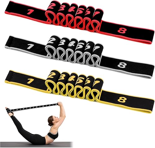 Miniatura 10 de Bandas de resistencia de fitness con asas, banda de resistencia para ejercicios de estiramiento y yoga, ejercicio de tirador de moda, bandas B, 3