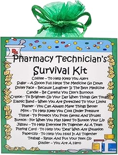 Pharmacy Technician's Survival Kit ~ Fun Novelty Gift & Greetings Card Alternative | Birthday Present | Thank You | Pharmacy Technician Gift | Unique Secret Santa Gift Idea
