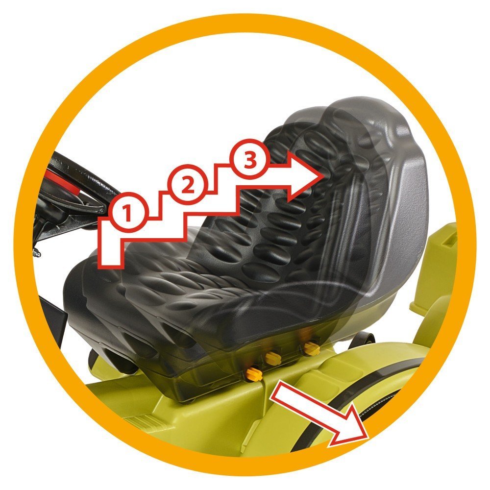 BIG - Claas Celtis Loader mit Anhänger - Kindertrettraktoren, Spielfahrzeug mit Präzisionskettenantrieb, 3-fach verstellbarer Sitz, bis 50 kg, Claas Lizenz, für Kinder ab 3 Jahren