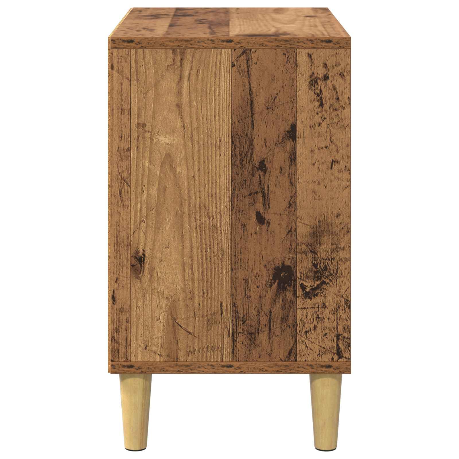 Casetta per gatti in legno vecchio di legno, 51 x 30 x 52 cm, moderna per gatti, compatta, stabile, per interni, soggiorno, angolo con rifugio e possibilità di gioco