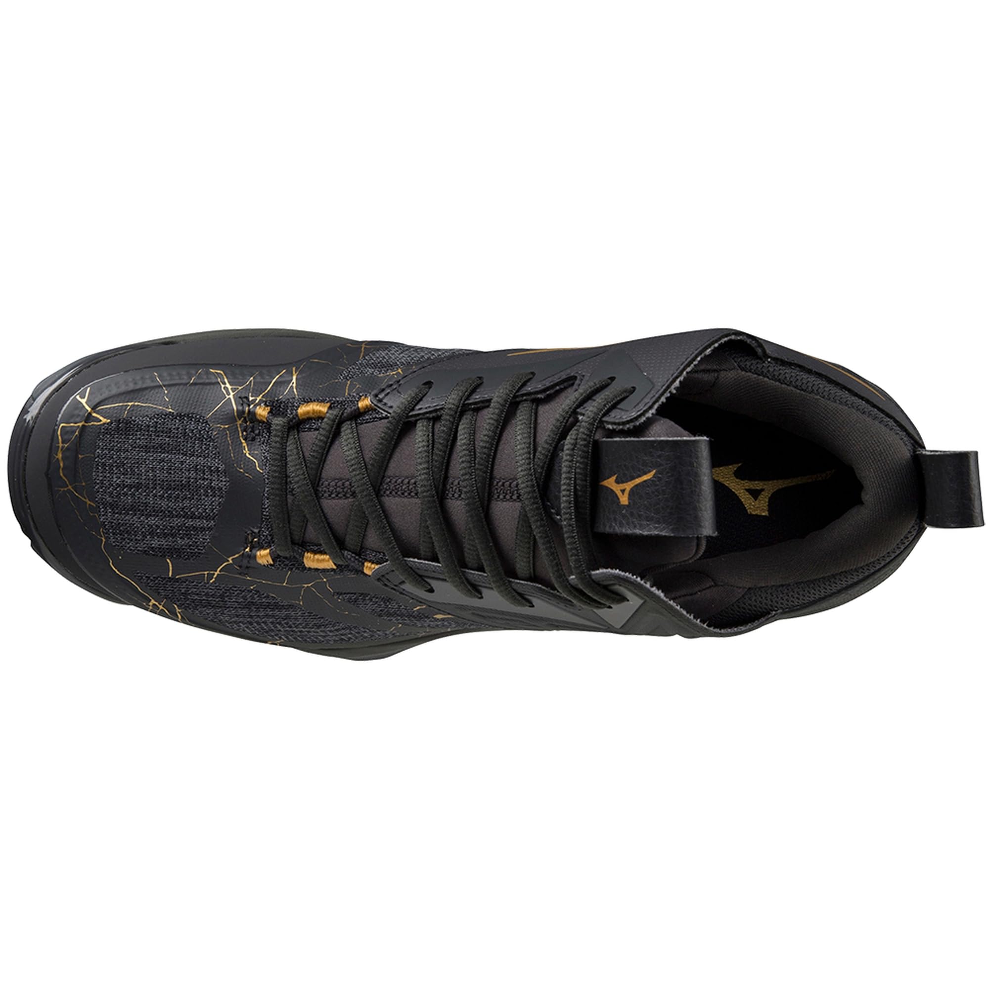 Mizuno Wave Momentum 2 Mid Volleyballschuhe Farbe: Schwarz/Gold (41); Größe: EUR 50 | US 15 | UK 14