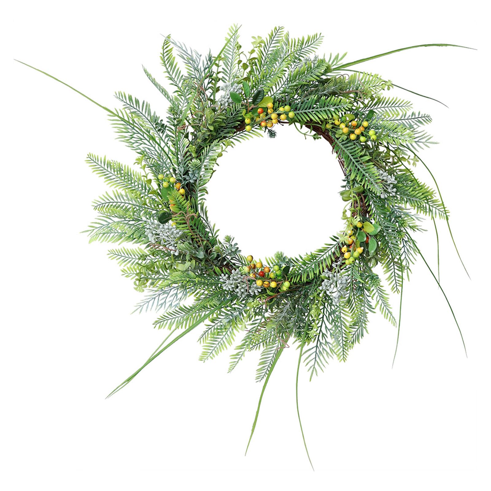 Elnwnnkc Realistic Artificial and Berri Wreath Artificial Wreath with Berries Garlands for Seasonal Decoration Realistic Berries Garlands
