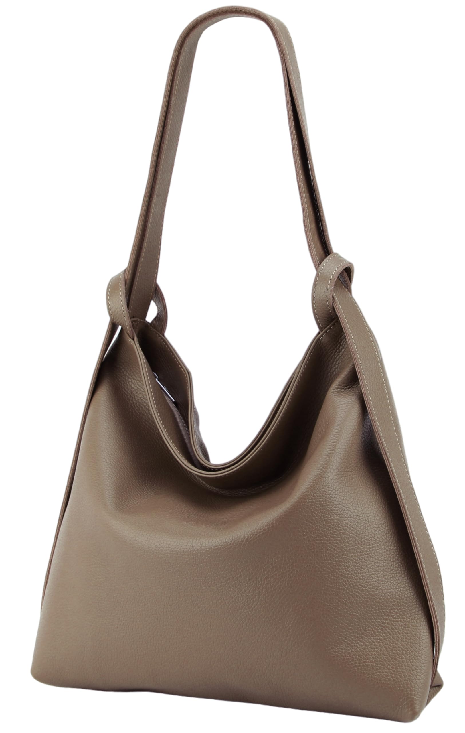 SH Leder Rica G699 torba na ramię 2 w 1 torba na ramię DayPack City plecak z prawdziwej groszkowanej skóry (szer. 37 cm x wys. 35 cm)