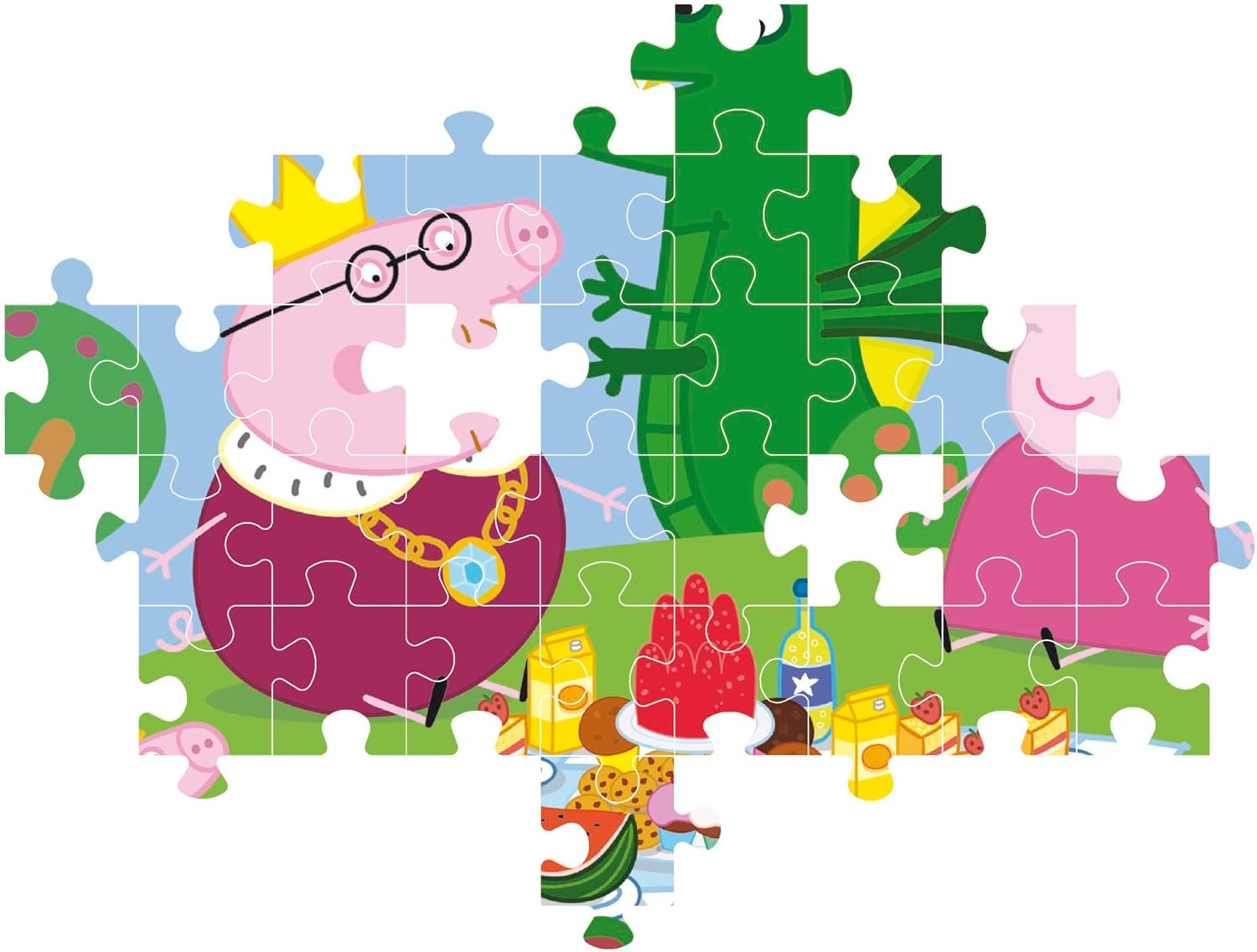 Clementoni - Peppa Pig Supercolor Pig-60 Pieces Children 4 Years, Cartoon Jigsaw Puzzles-Made in Italy, Multicoloured, 26204