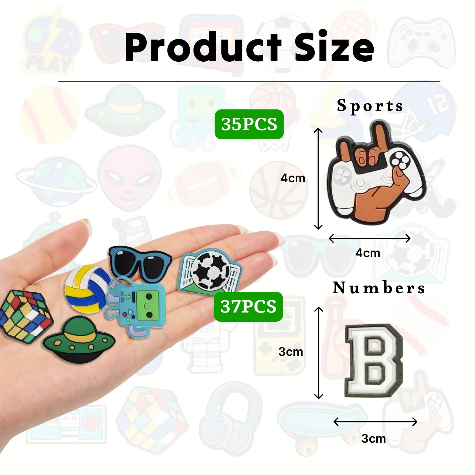 Zapatos Charm Letra Alfabeto A-Z Numero 0-9 70pcs, Pins Adornos Para Crocs Accesorios Diy Mujeres Niños