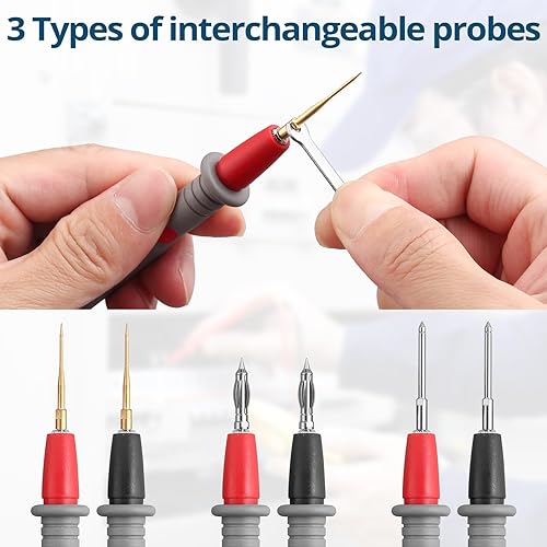 Miniatura 90 de 1 par de cable de prueba de enchufe de plátano a clip de cocodrilo, 39.4 in/3.28 pies, corriente nominal de 15 A, voltaje máximo de 1000 V, cable