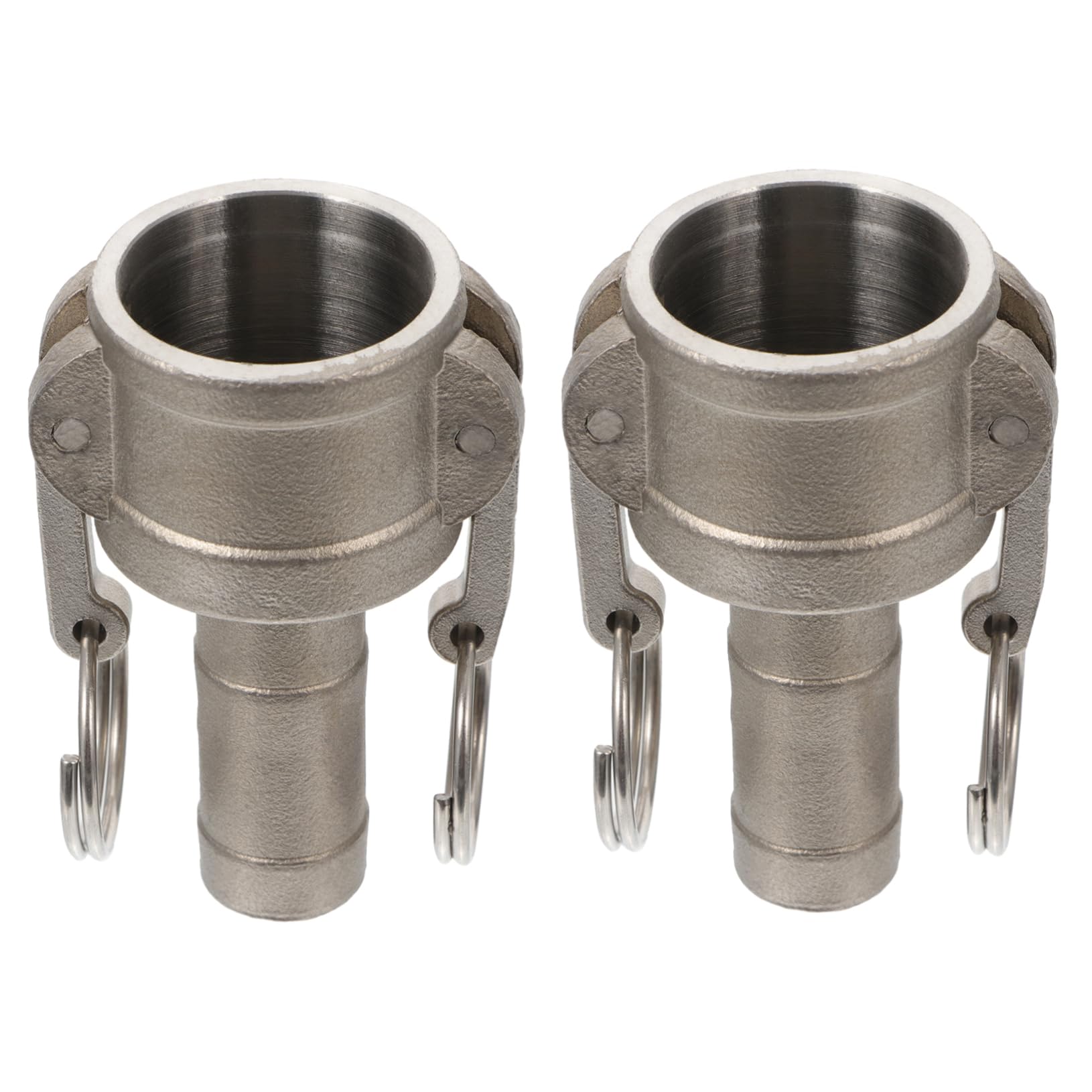 SOLUSTRE 2 Pcs Connector Stainless Camlock Quick Coupling Camlock Coupling Adapter Quick Coupling Parts Female Camlock Adapter Hose Camlock Gasket Male Adapter Wrench Type Fitting