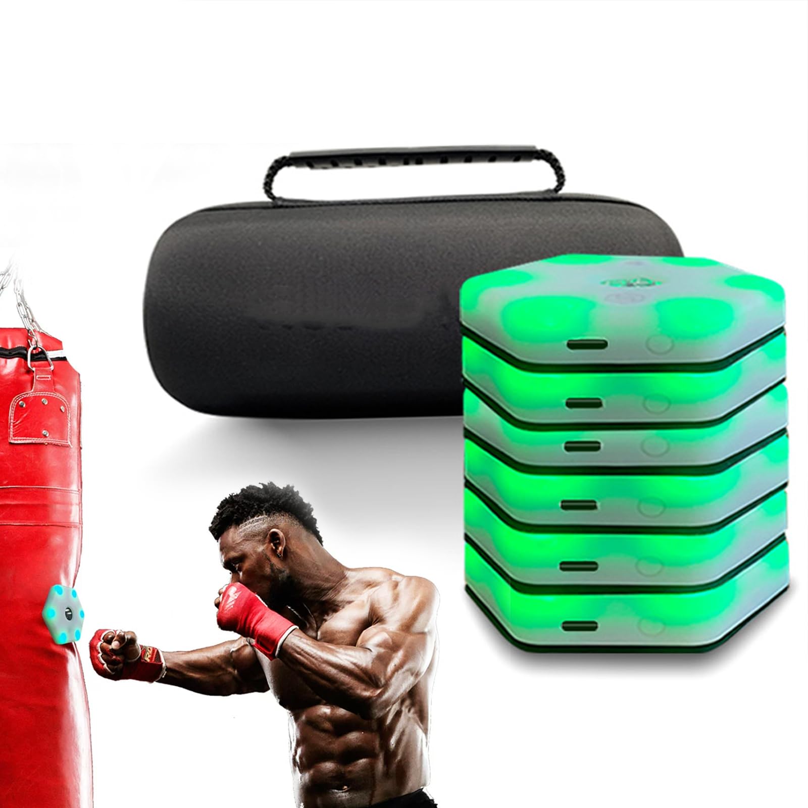 Hkfgshop Light 6 Sports Agility Training Kit, Reaction Training Lamp, For Improve Reflex And Reaction Time, Viewing Angle Increased To 270°, App Connectivity, For Basketball, Fitness, Football, Boxing