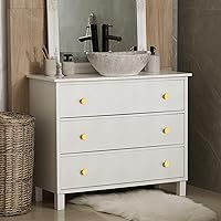 Vista 6 de Ravinte Paquete de 30 pomos dorados para gabinetes de cocina, tiradores redondos para cajones de tocador, tiradores de puerta de armario de 1-1/5