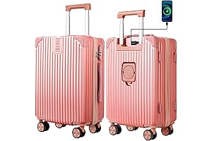 Upgraded Carry-on with Cup Holder and USB Charge Port: The Perfect Travel Companion