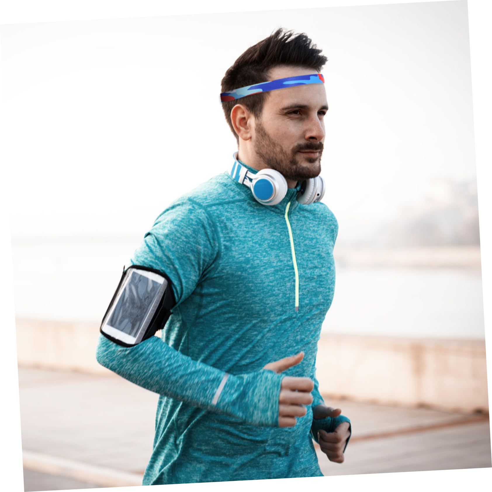 Yardwe Muñequera Deportiva Banda De Pelo De Fitness Diadema De SPA Banda para El Sudor Hair Band Bandas Elasticas Corriendo Diadema Hombres Diademas Fibra Compuesta