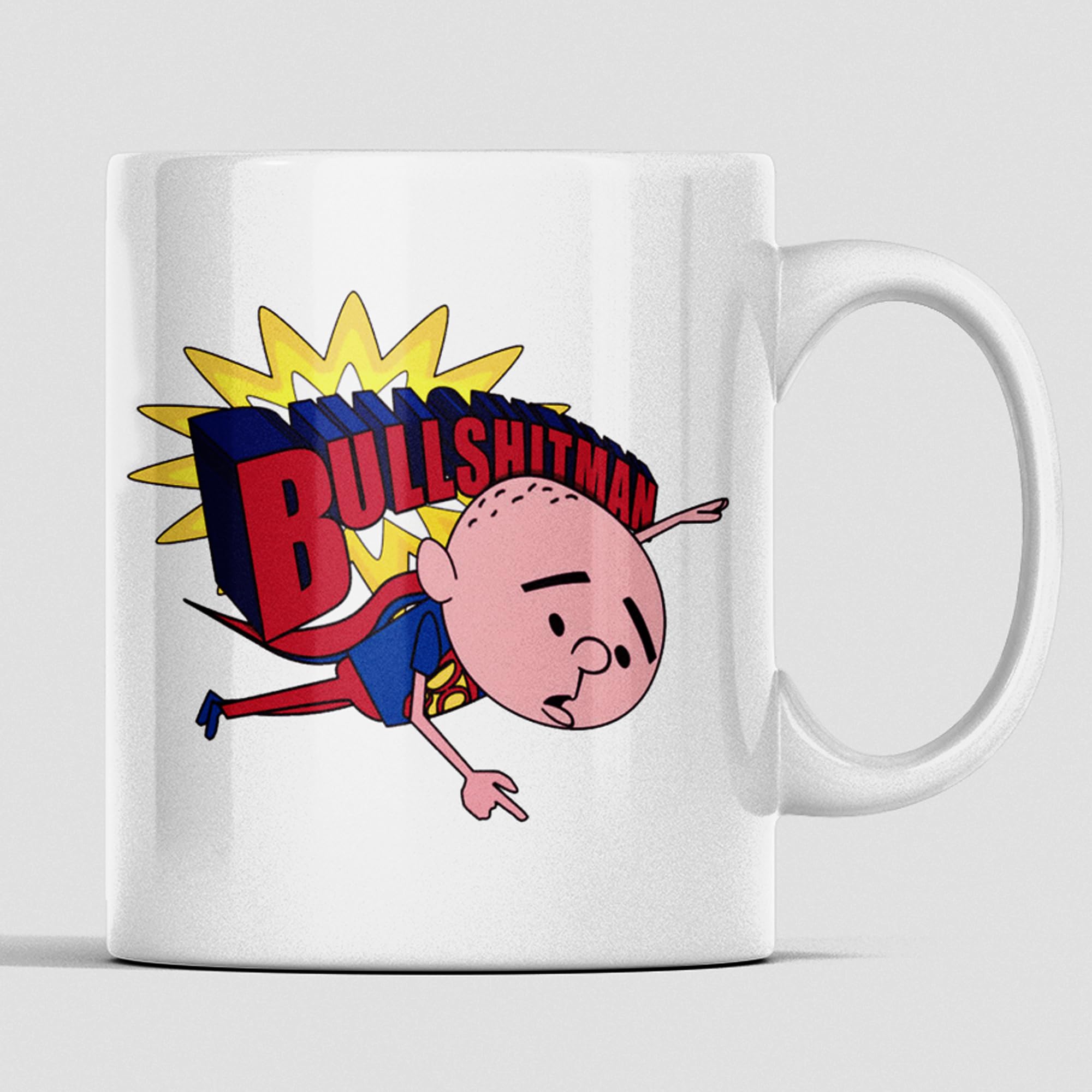 Bull Shit Man - Karl Pilkington New Quick and Easy Funny Office Style Ceramic Tea and Coffee Mug