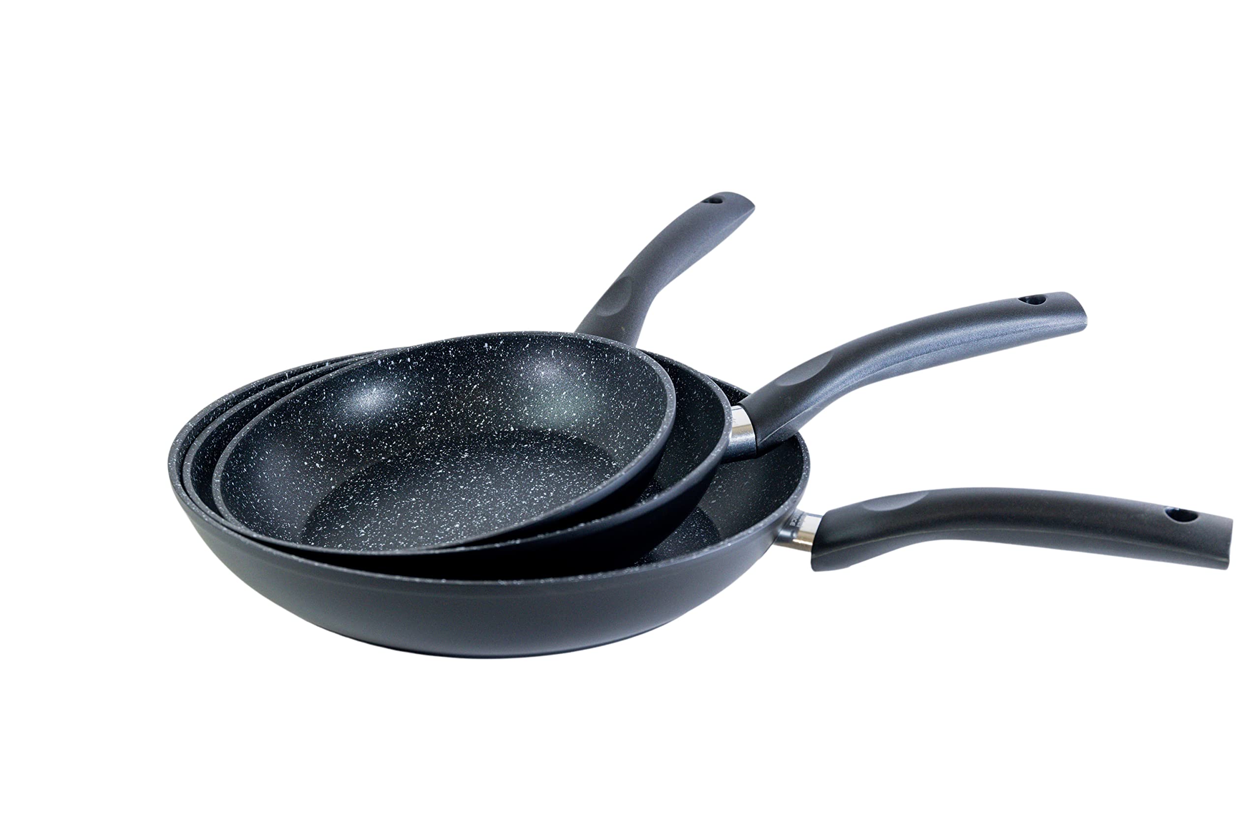 Set Pentole Antiaderenti 5 Pezzi: 3 Padelle (20/24/28cm) + 2 Casseruole (18/20cm) Con Manici Rimovibili, Adatto A Induzione - 2