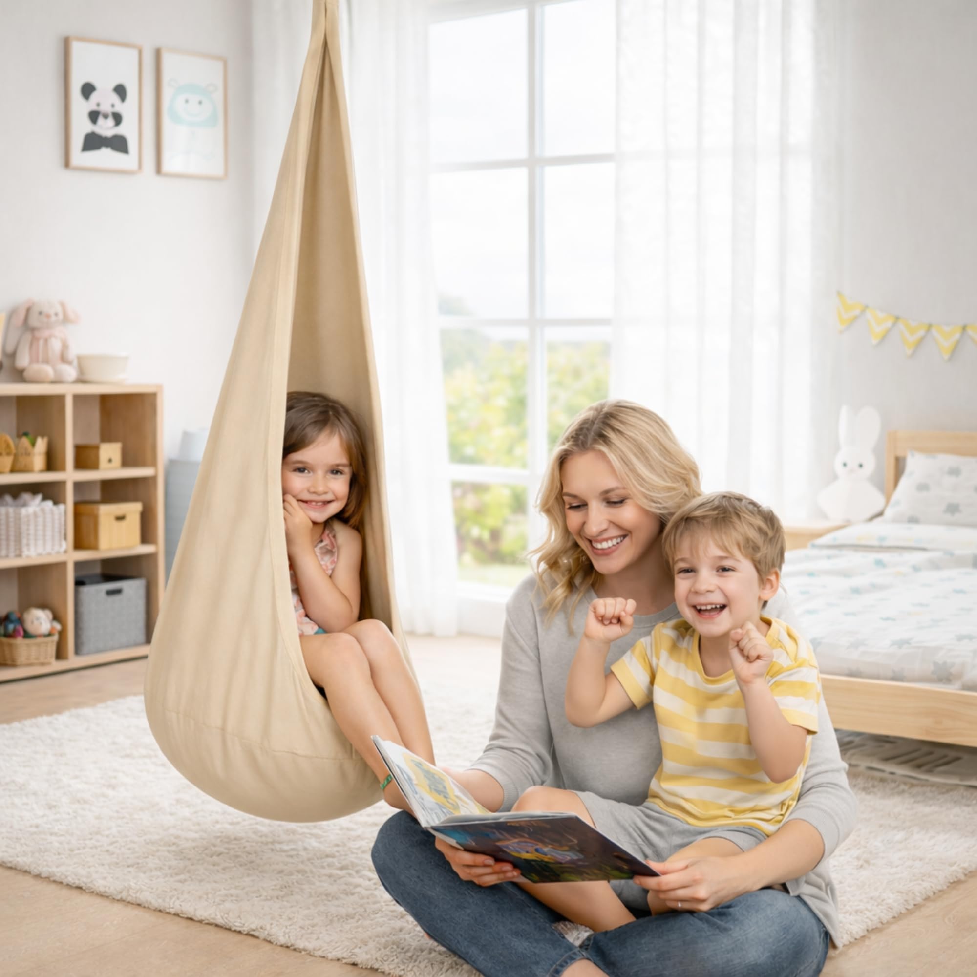 Columpio para Niño, Sillón colgante, Asiento colgante, 60 kg
