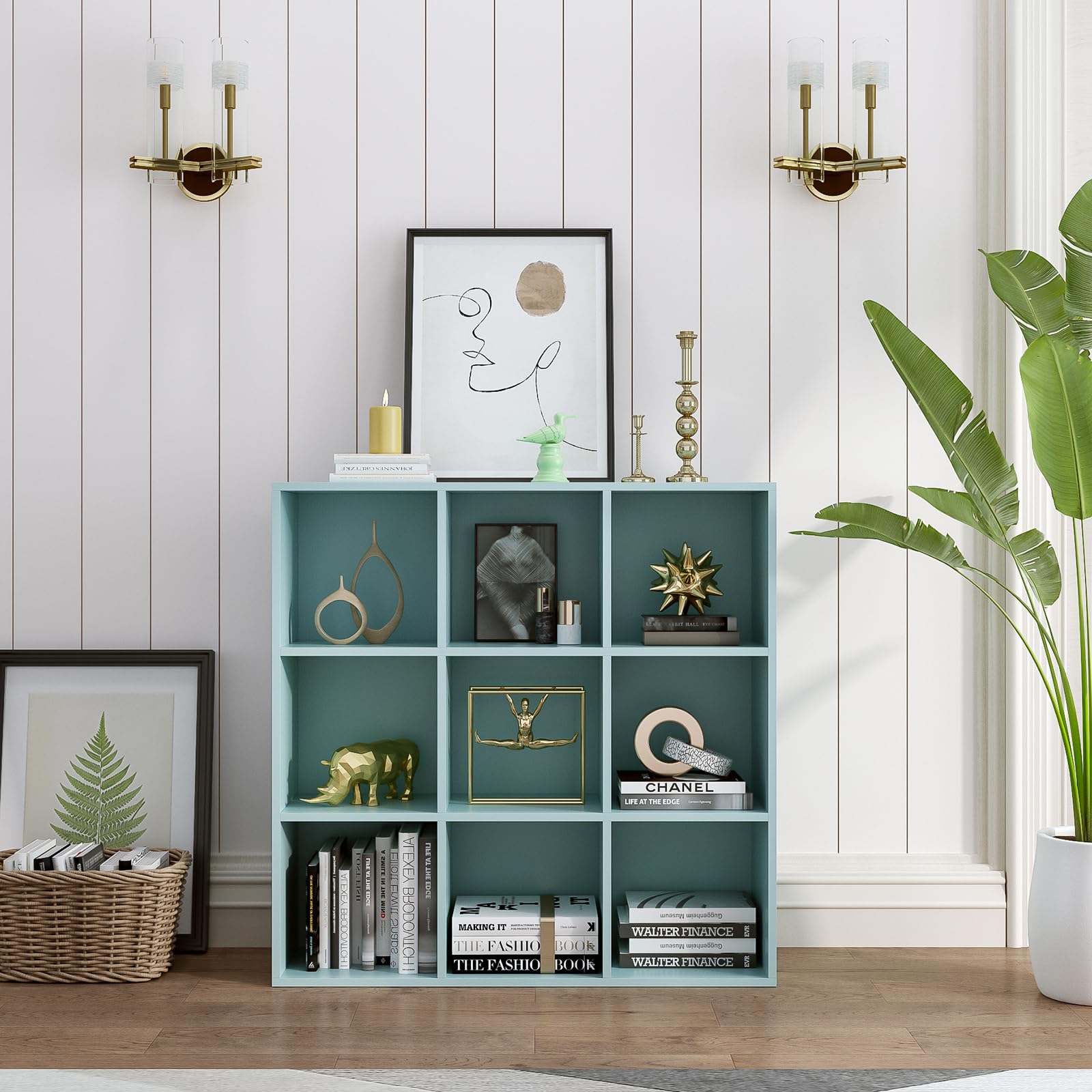 wavy blue shelf / なみなみシェルフ 青 スペースエイジ Amazon.com: OSCHF 9-Cube Storage Shelf Bookcase - Wooden 3-Tier