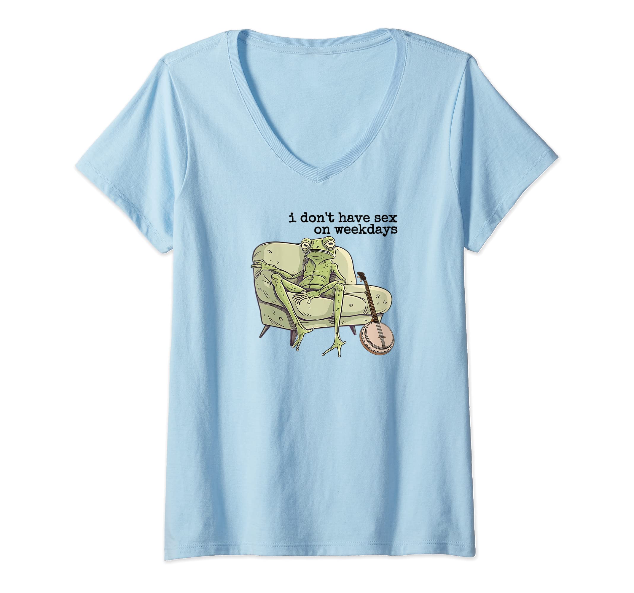 Womens I Don't Have Sex On Weekdays Getting Old Funny Adult Humor V-Neck T-Shirt