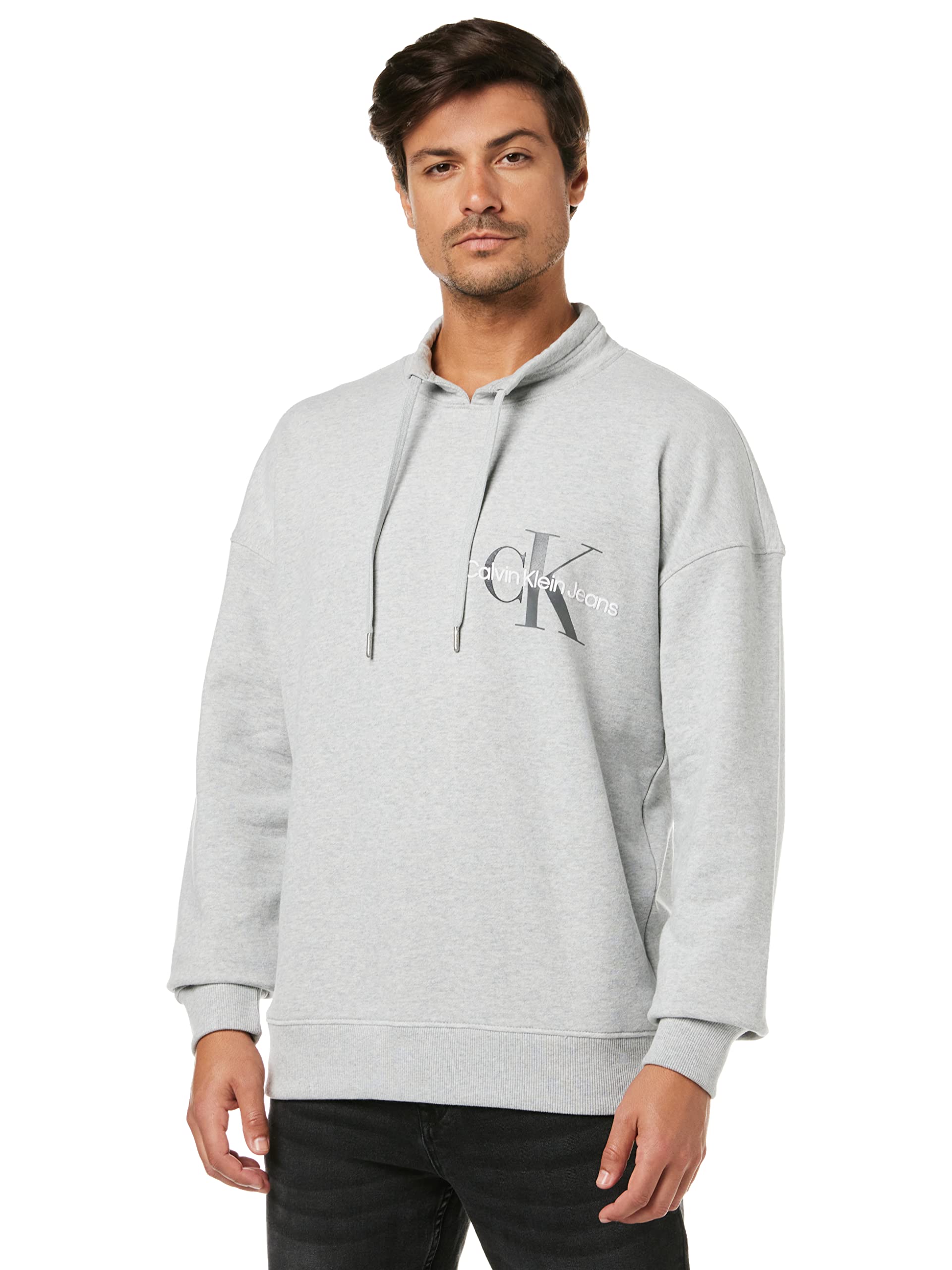 mens TWO TONE MONOGRAM FU Pullover Sweater