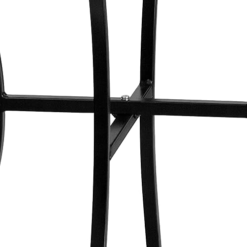 Miniatura 5 de Flash Furniture - Mesa plegable de acero para interiores y exteriores de acero negro cuadrado de grado comercial