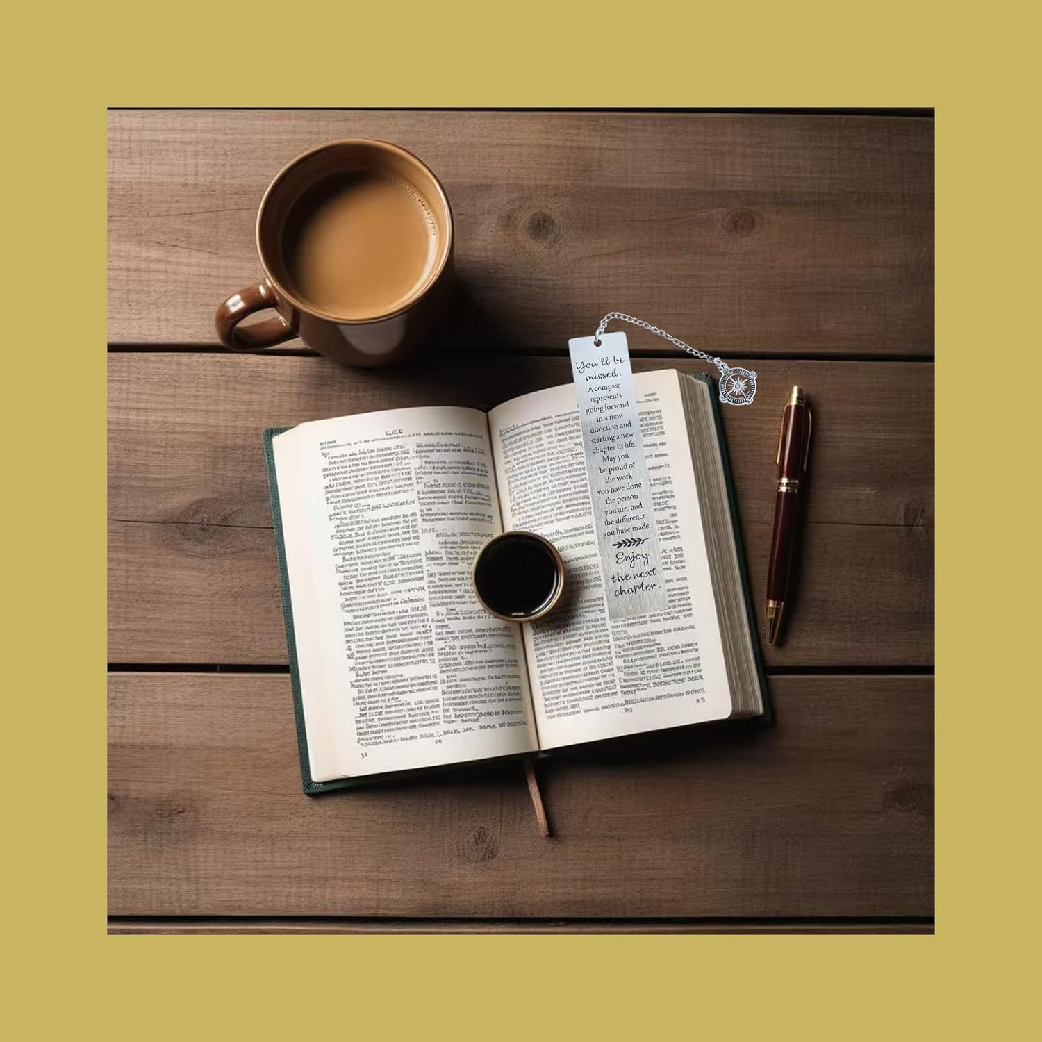 Coworker Leaving Gifts,Farewell Going Away Goodbye Gifts for Friends Manager Boss Leader Teacher Employee Compass Bookmark You Will Be Missed Retirement Gifts Christmas Stocking Stuffers - Image 7