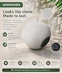 Pot rond de planteur de résine pour arbres Grande fleur – Pot de plante léger avec finition en béton texturé pierre, résistant aux intempéries décoratif extérieur & Intérieur (21.7")