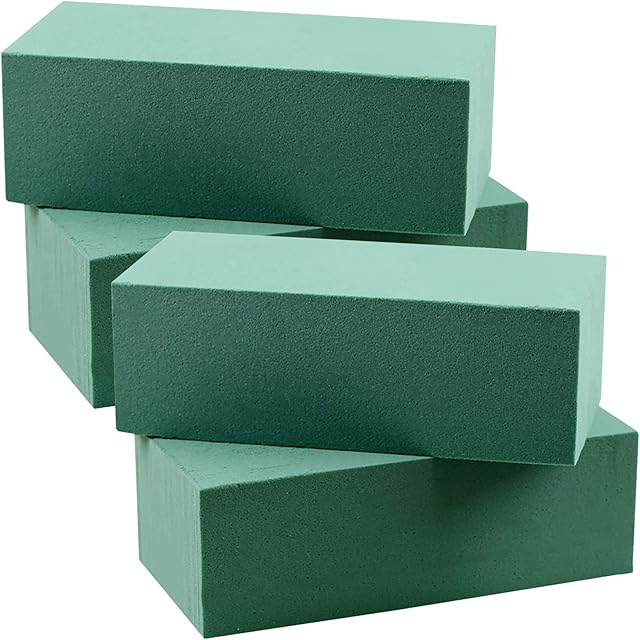 4 Pcs Dry Floral Foam for Artificial Flowers Wet Floral Foam Bricks Grey Florist Styrofoam Blocks for Spring Fresh Flower Arrangement and Crafts Supply Permanent Botanicals