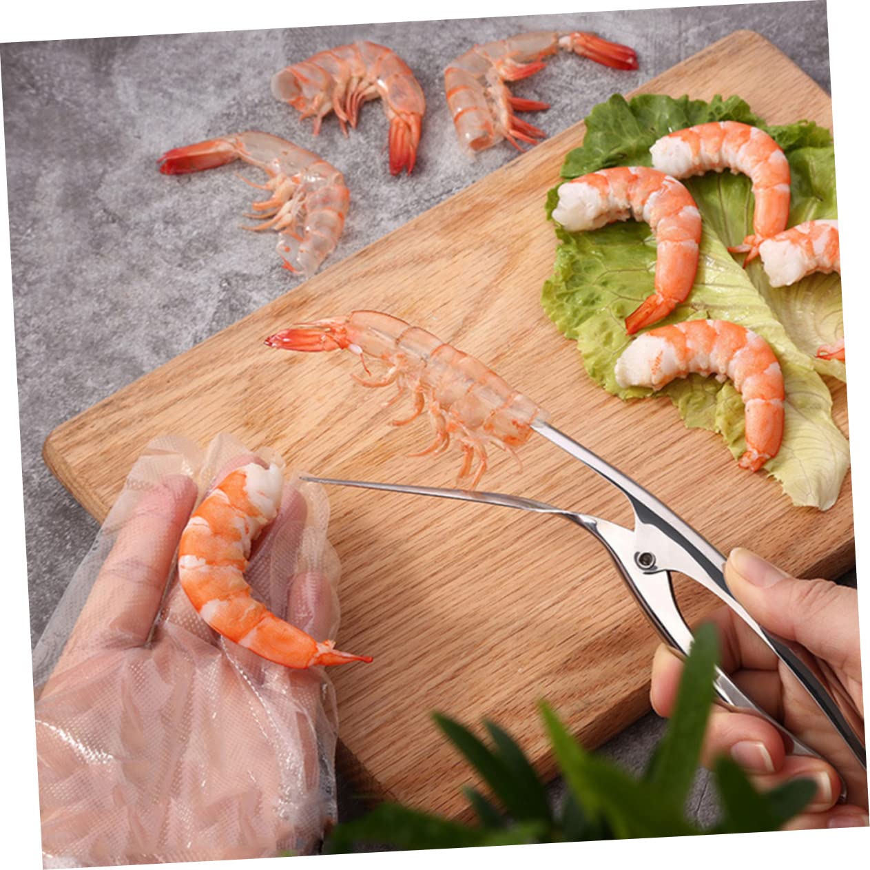 Wakauto Shelling Artifact Shrimp Tool Portable Seafood Cracker Shellfish Sheller For Lobster Crawfish Prawns Shrimp Stainless Steel Cracker Easy Opener