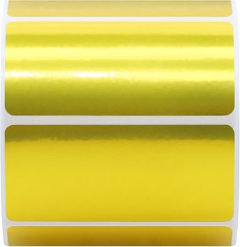 200 Pcs Gold Thermal Labels, Multi-Purpose Rectangle Barcode Stickers for Labels Printer (51x25mm)