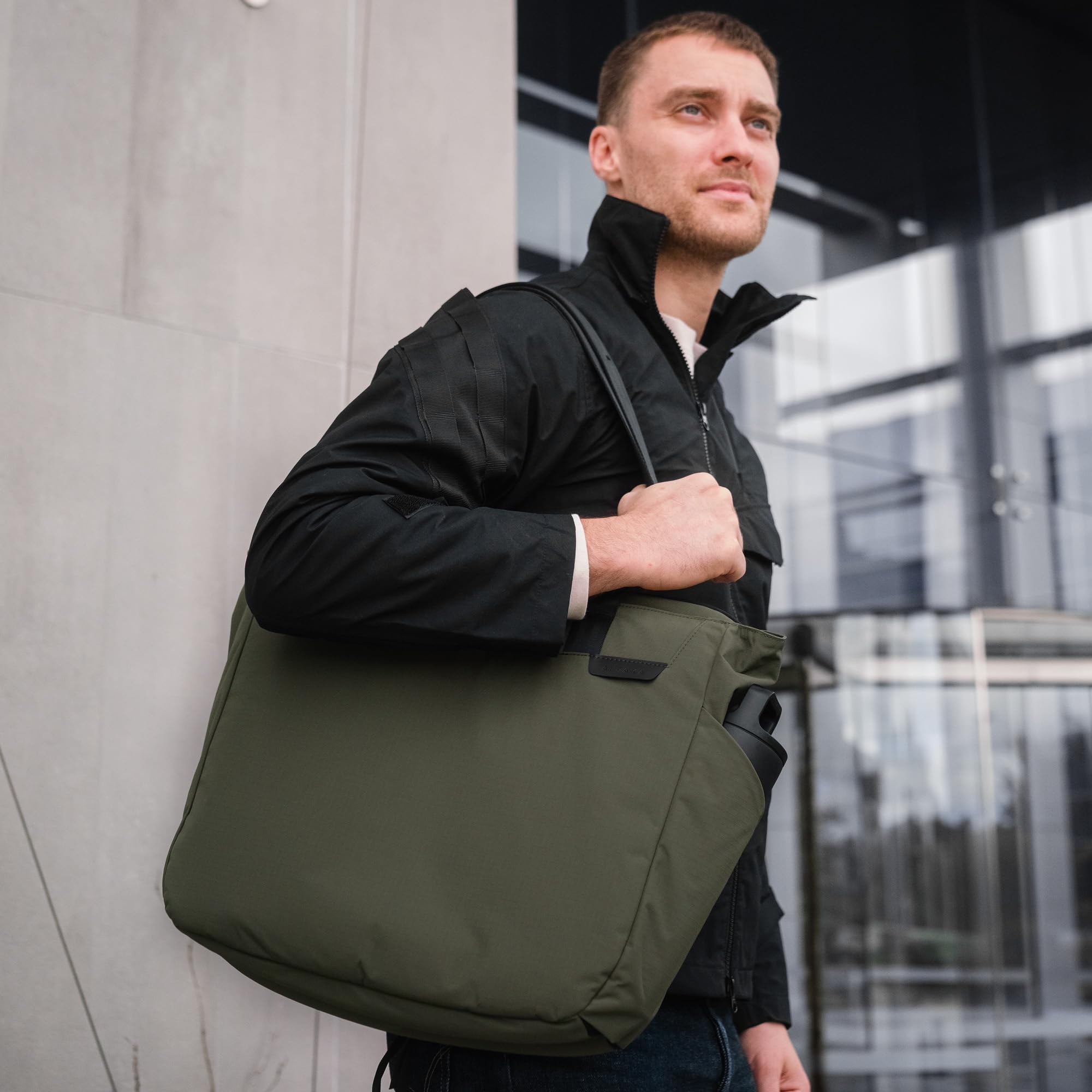 ALPAKA Metro Tote Bag, Handtasche Tragetasche mit Laptopfach, Wasserabweisende Arbeitstasche für 16'' Macbook Pro, mit Intergriert Schüsselanhänger, Weich Innenfutter, Seitentasche, Karabinerschlaufe