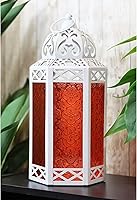 Vista 16 de VELA LANTERNS Farol portavelas decorativo, marroquí, gótico, morado, de 10.5 pulgadas, para mesa o colgar, decoración de Ramadán, decoración