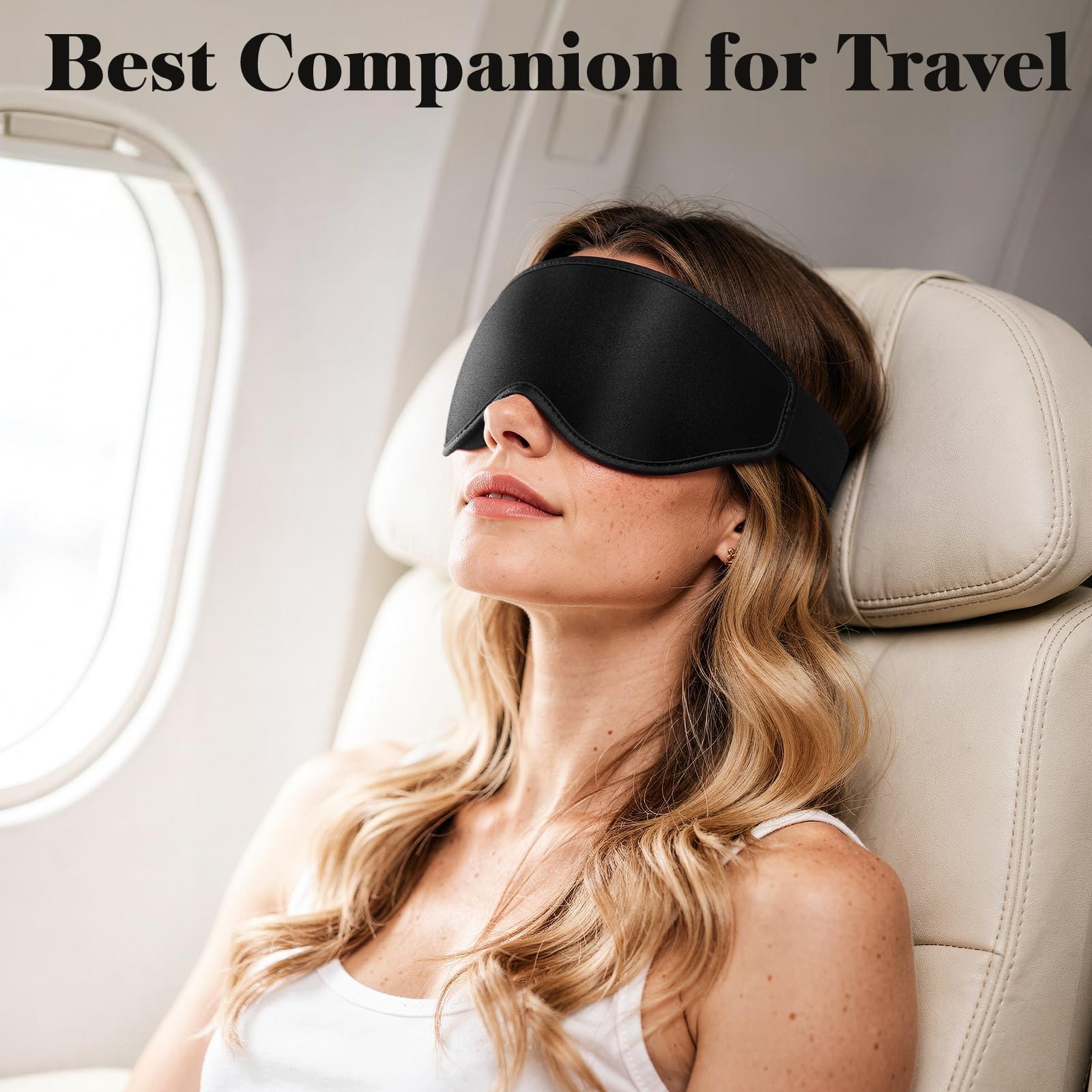 Fygrip 3D Eye Mask Sleep Mask for Men & Women, Black — Amazon image 7