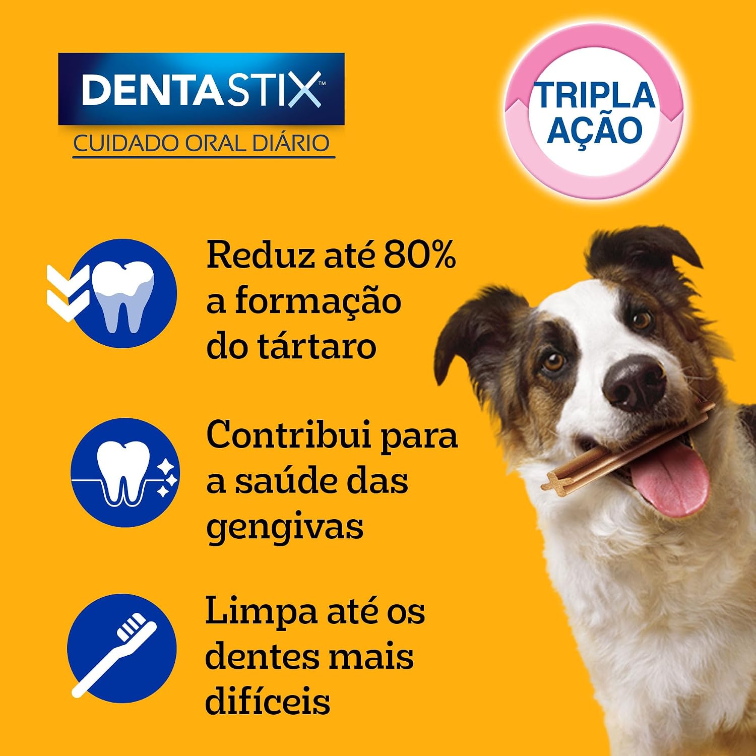 Petisco Pedigree Dentastix Cuidado Oral Para Cães Adultos Raças Médias, 7 Unidades Petisco Pedigree Dentastix Cuidado Oral Para Cães Adultos Raças Médias, 7 Unidades