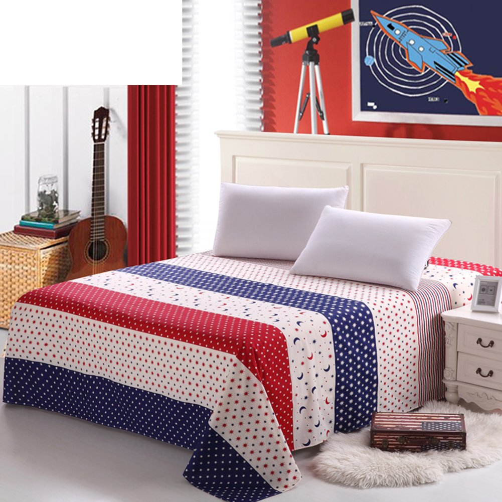 Coton sergé lin respirant pour draps de dortoir étudiant lits 200x230cm durables