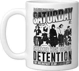 The Breakfast Club Saturday Detention 1984 Ceramic Mug, White