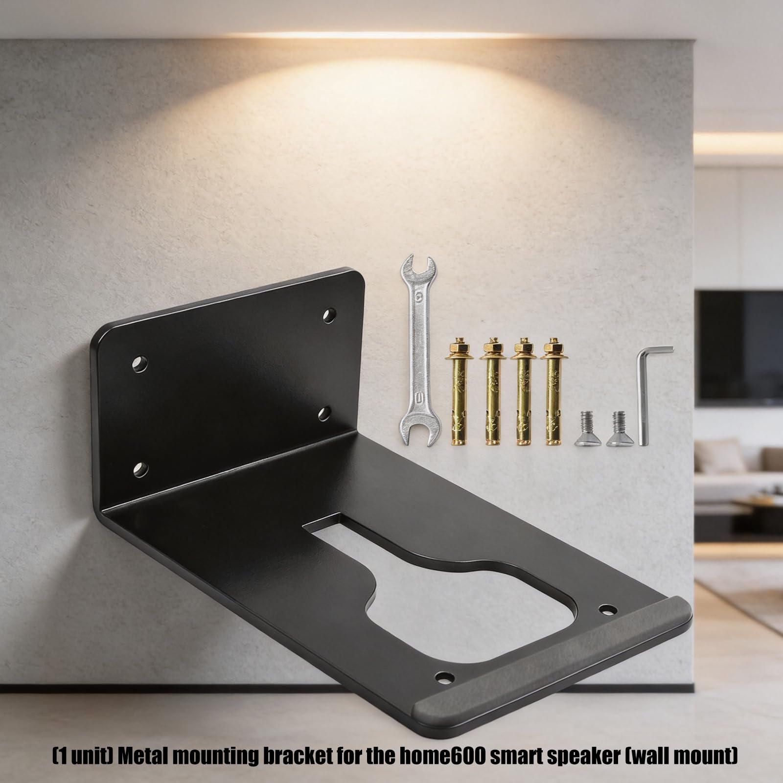 Soporte de metal montado en la pared para Home 600, para disipación de sonido y calor, ideal para espacios de vida compactos, soporte para conferencistas montado en la pared
