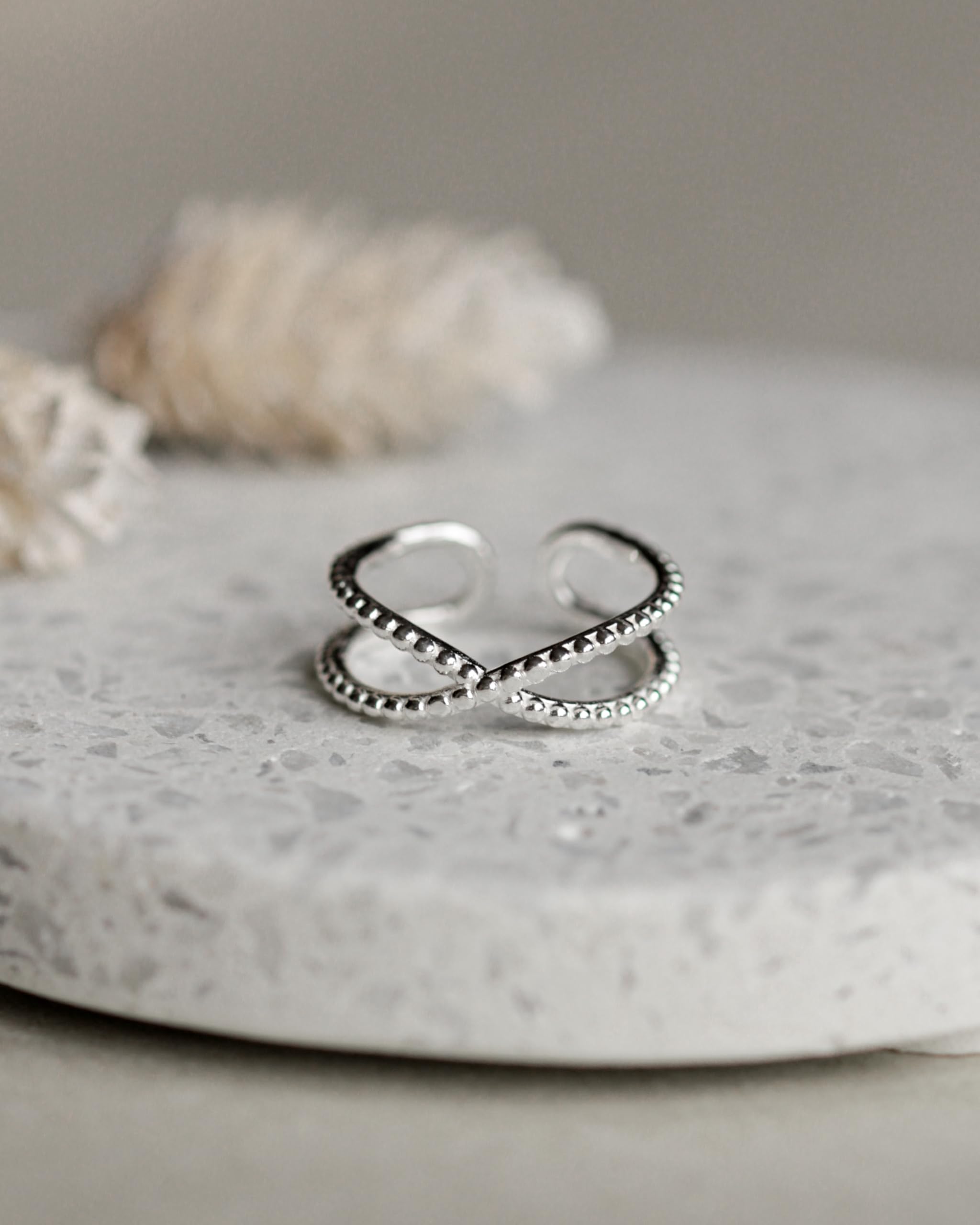 Ring 'Doppelperlen' 925 Silber